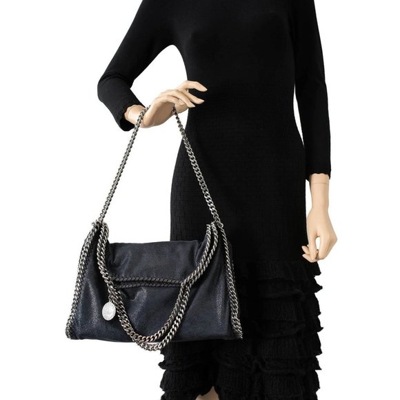 🆕 Authentic Stella McCartney Navy 3 Chain Falabella Tote Bag - Picture 9 of 9